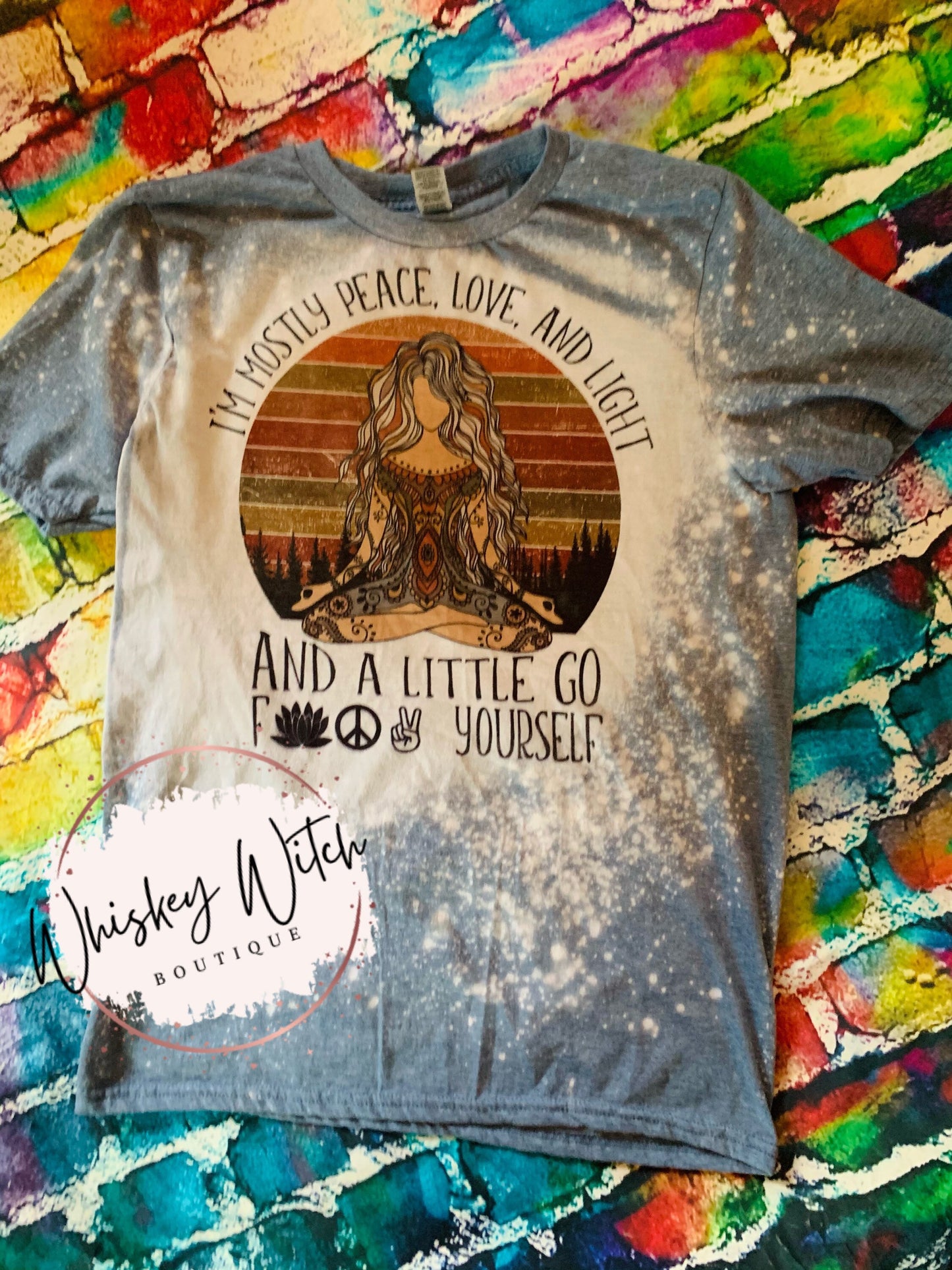 Peace, Love, Go f*ck Yourself bleached t shirt | vintage | retro | distressed | custom | funny shirt