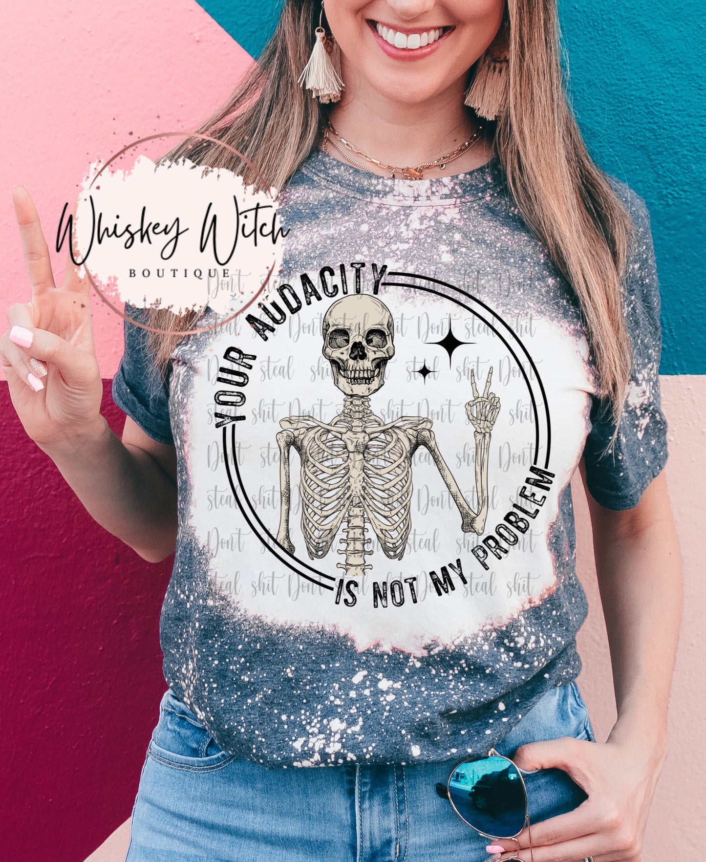 Your Audacity Is Not My Problem bleached t shirt | vintage | retro | distressed | custom | funny shirt