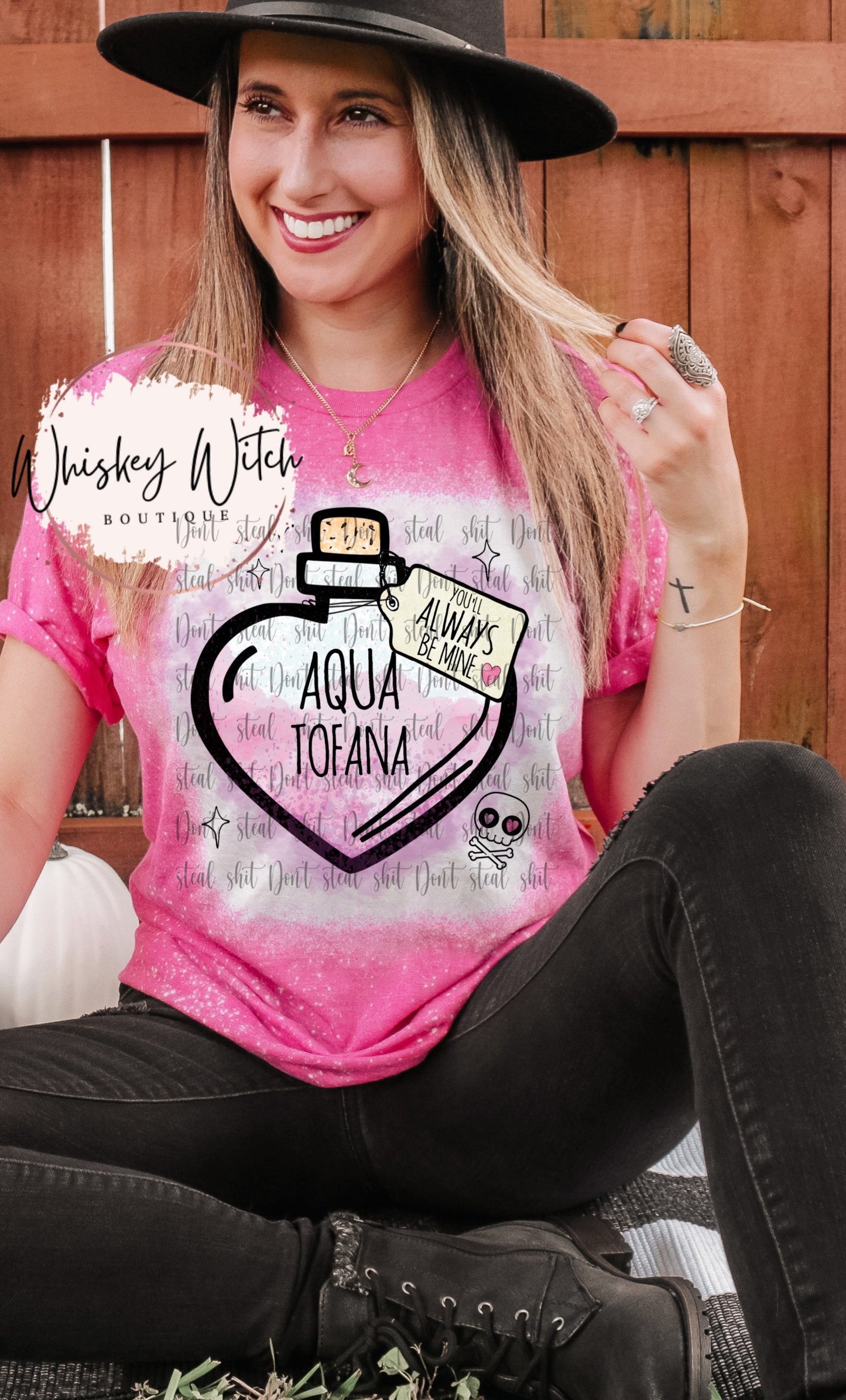 Bleached shirt Aqua Tofana | vintage | retro | distressed | custom | gift