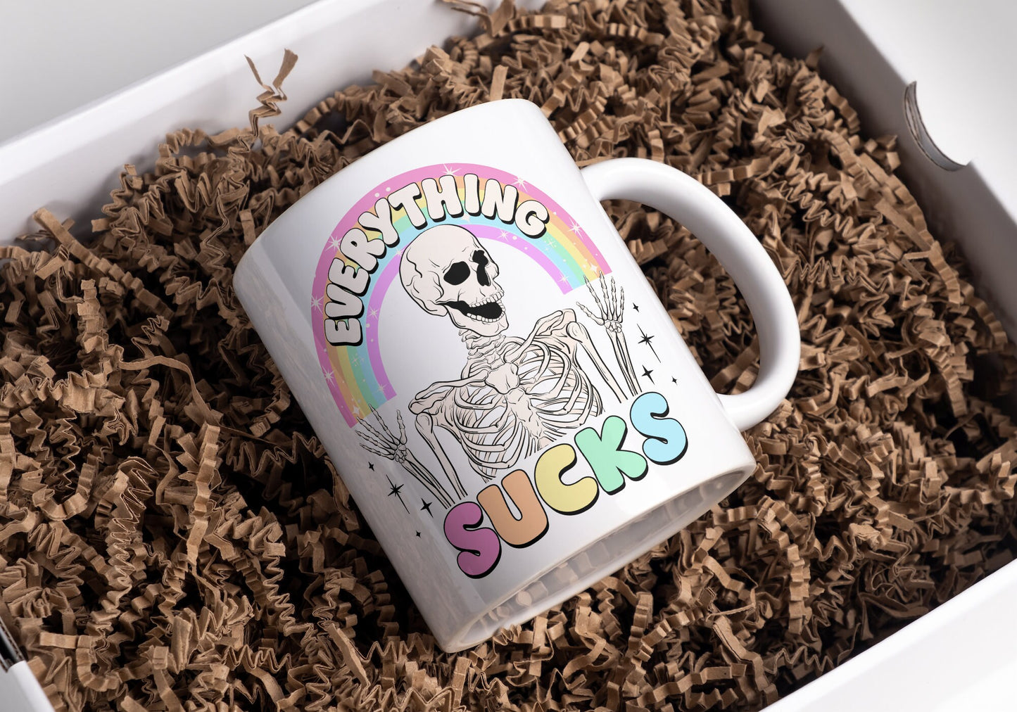 Everything Sucks Coffee Mug / coffee cup/ unique gift / funny coworker gift / gift for her / best friend / funny gift/ funny mug coffee cup