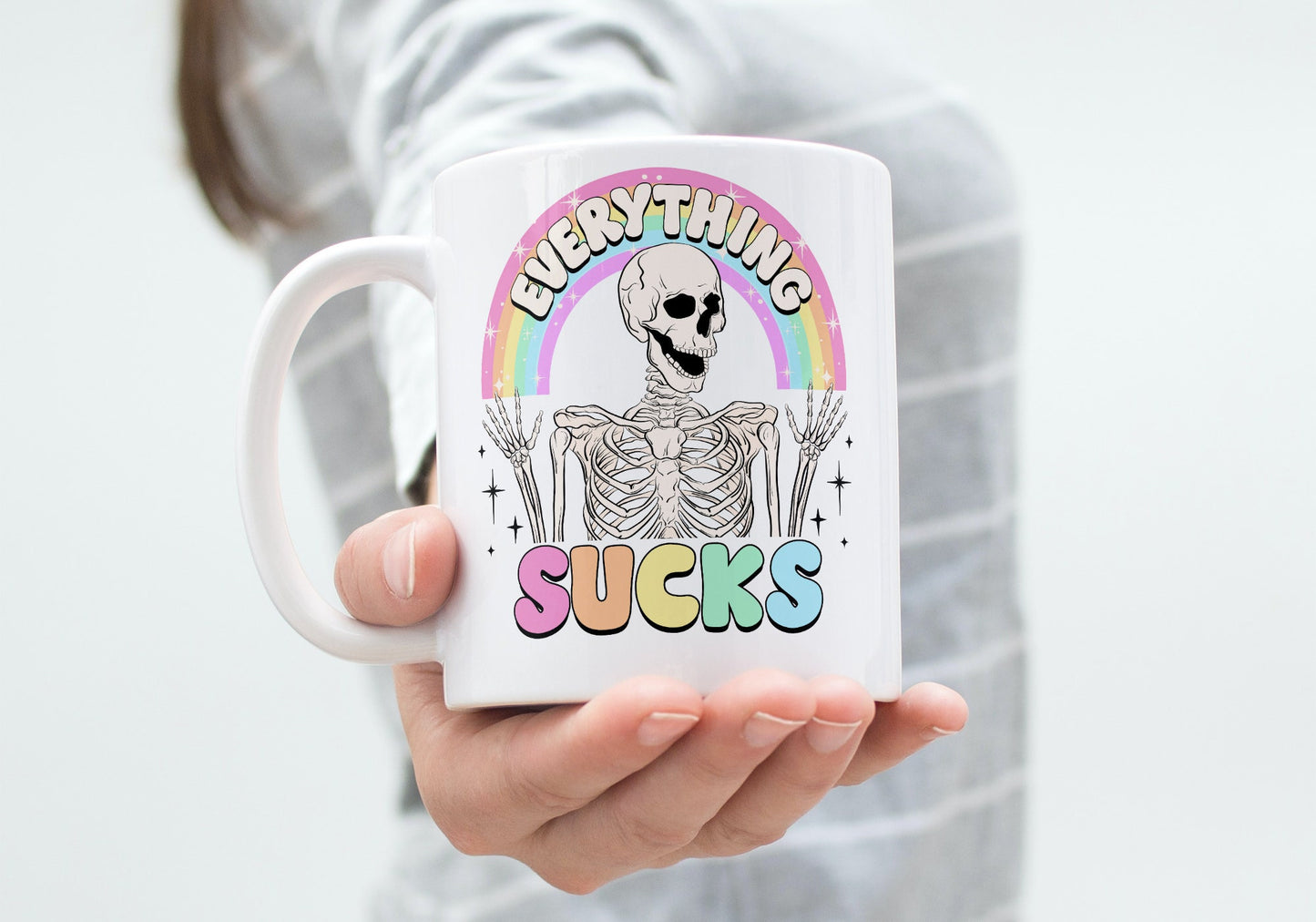 Everything Sucks Coffee Mug / coffee cup/ unique gift / funny coworker gift / gift for her / best friend / funny gift/ funny mug coffee cup