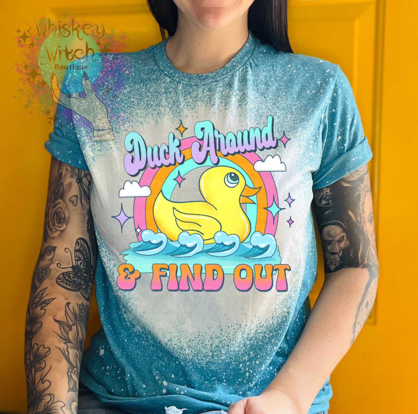 Duck Around And Find Out | vintage | retro | bleached tee | custom | funny |T shirt | gift | T shirts funny | cute tee | sarcastic