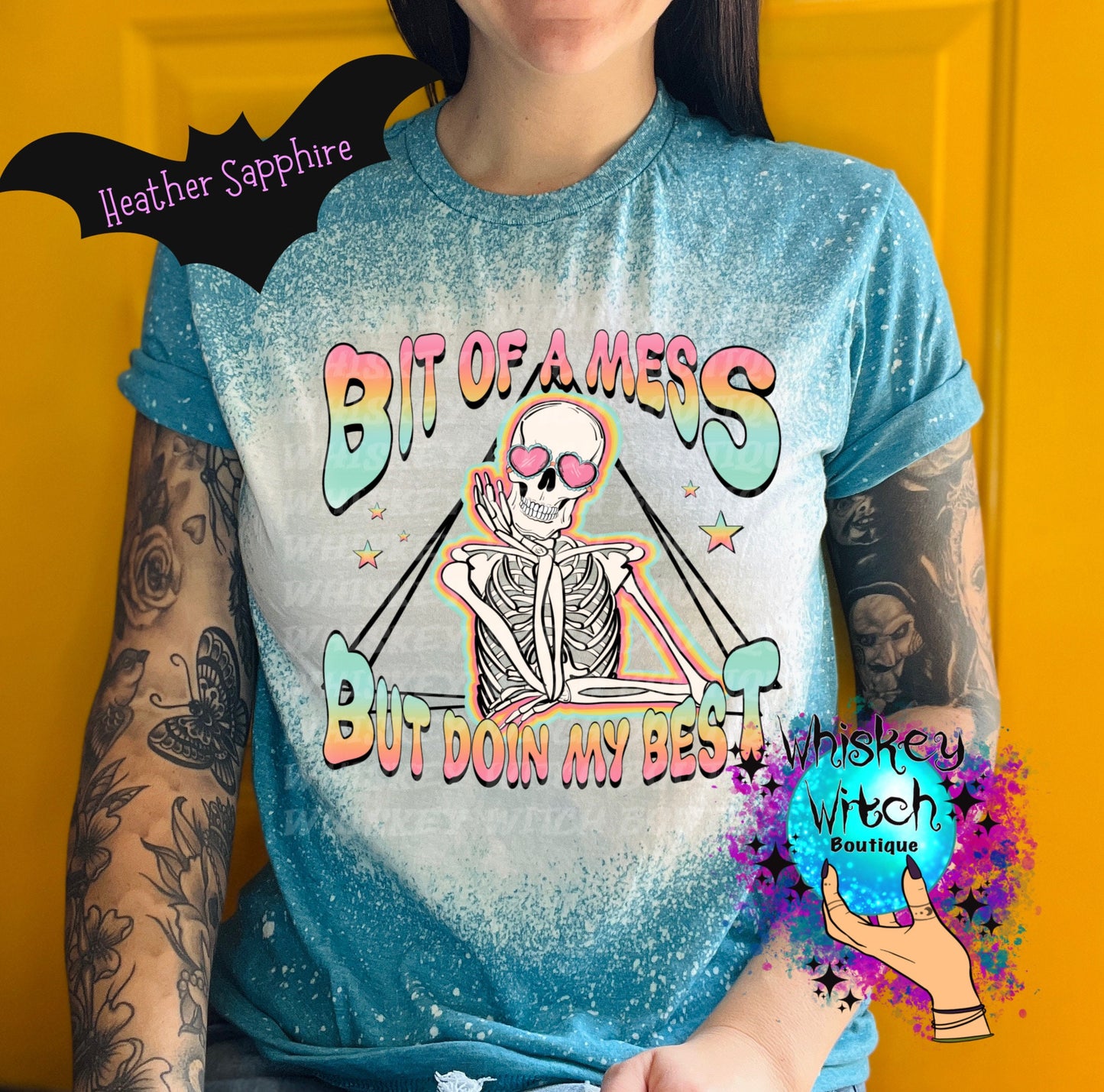 Bit of a mess doing my best | vintage | retro | distressed | custom | funny |T shirt | gift | T shirts funny | cool T shirts | sarcastic