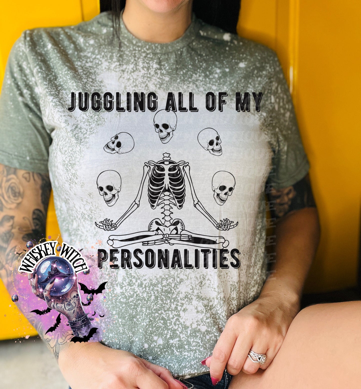Juggling All My Personalities bleached shirt| vintage | retro | custom |T shirt | gift | T shirts funny | cool T shirts | sarcastic | gift