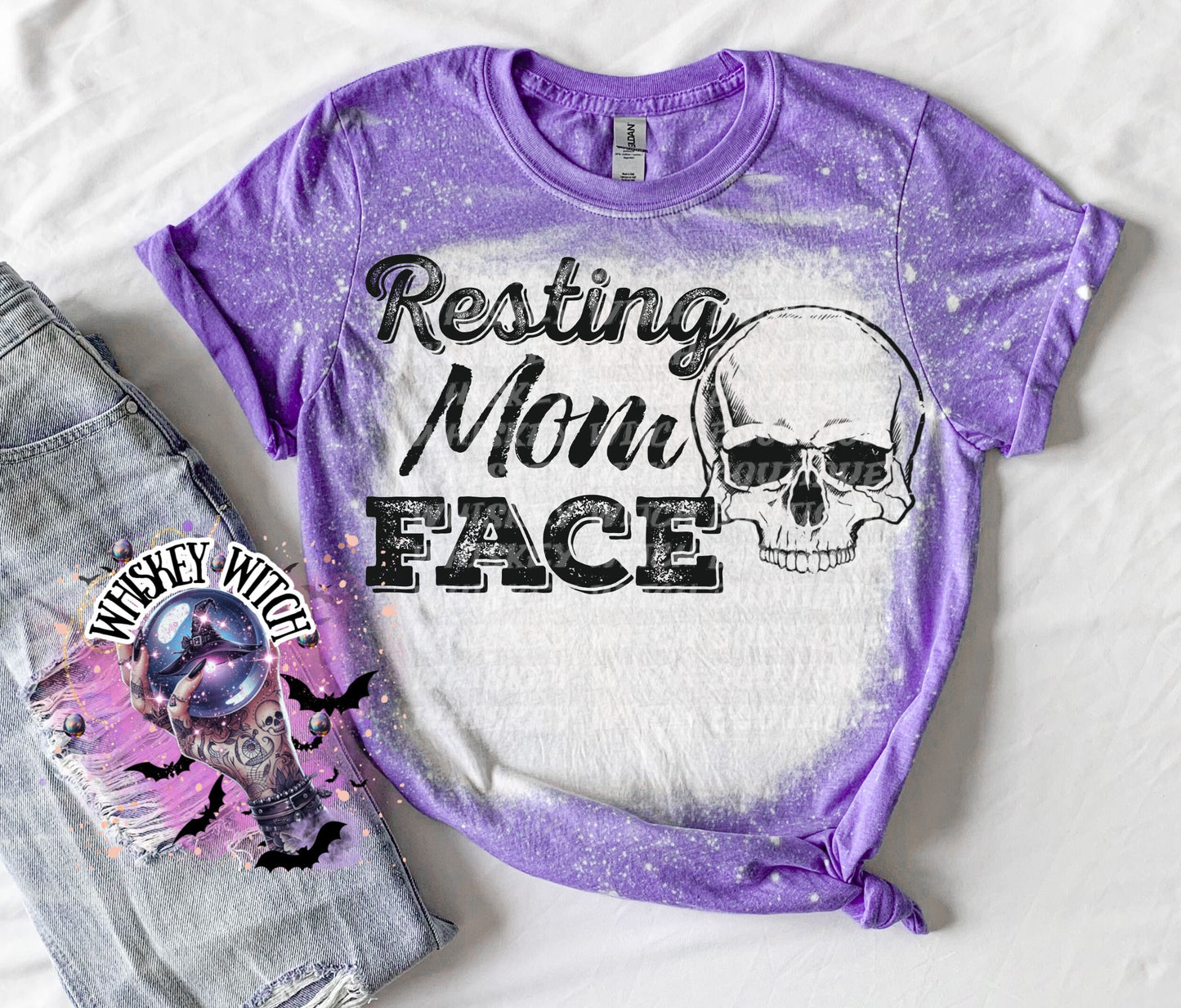 Resting Mom Face Bleached Tee | retro | distressed | best seller | bleached tshirt | custom | gift | vintage | best seller | funny shirt
