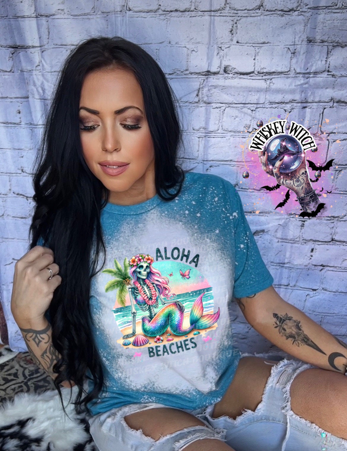 Aloha Beaches bleached tshirt cute summer shirt | vintage | retro | funny shirt | Halloween | gift | snarky | summer | soft tee