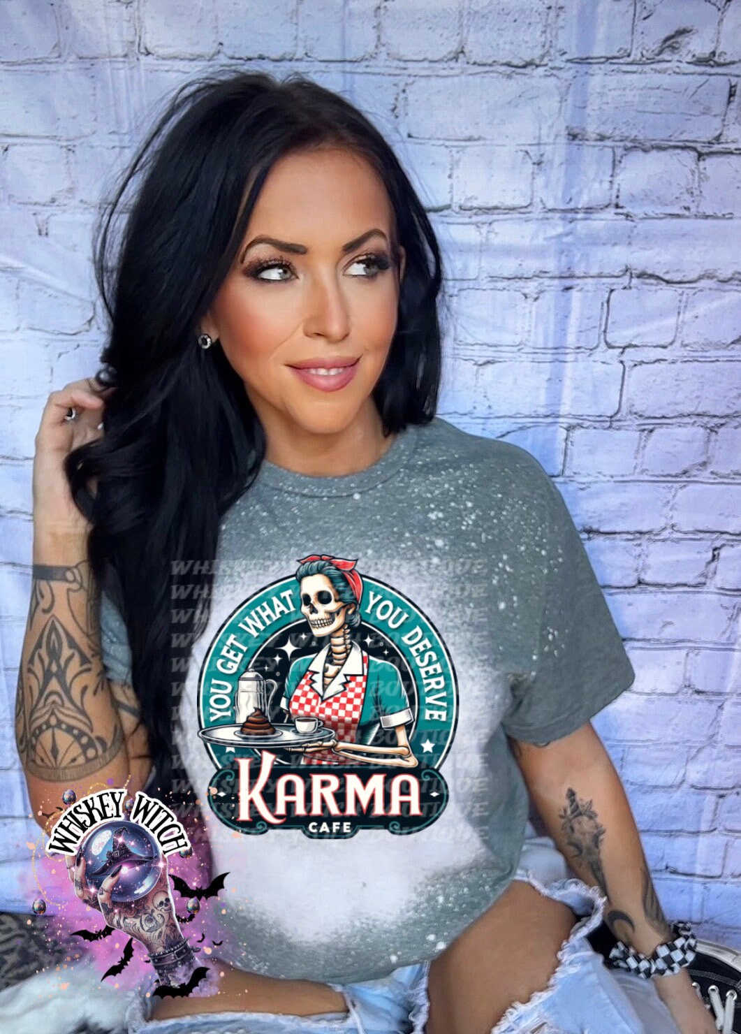 Skeleton Karma | vintage | retro | distressed | custom | funny |t shirt | gift | t shirts funny | cool t shirts | sarcastic | gifts for her