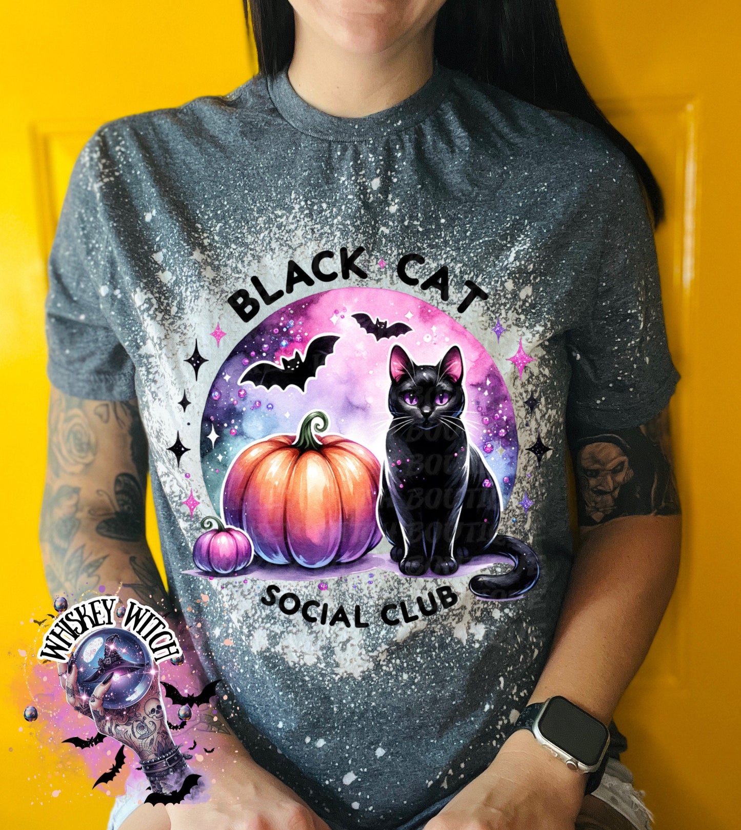 Black Cat Socia Club | vintage | retro | distressed | custom | funny shirt | Halloween | gift | snarky | goth | custom | mom | summer