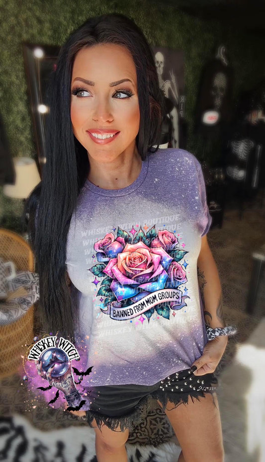 Banned From Mom Groups | vintage | retro | distressed | custom | funny shirt | gifts for mom | snarky | mama shirt | mom life | parent
