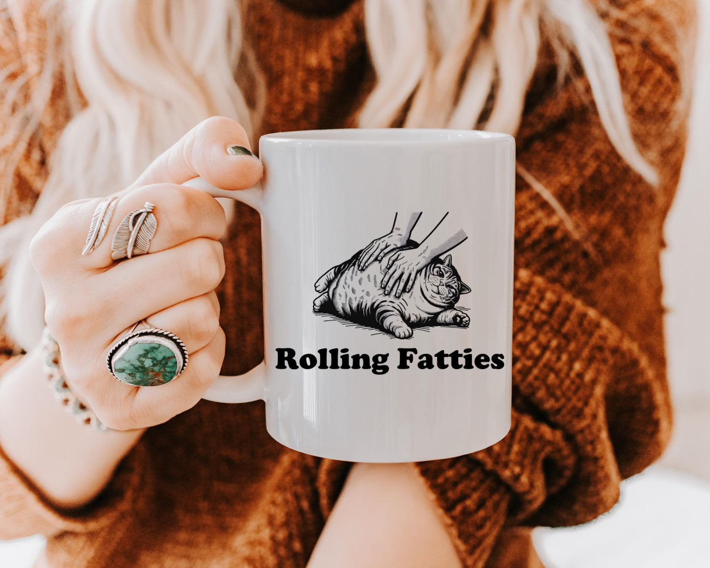 Funny Cat Coffee Mug / coffee cup/ unique gift / funny coworker gift / gift for her / best friend / funny gift / cat lady / coffee lover