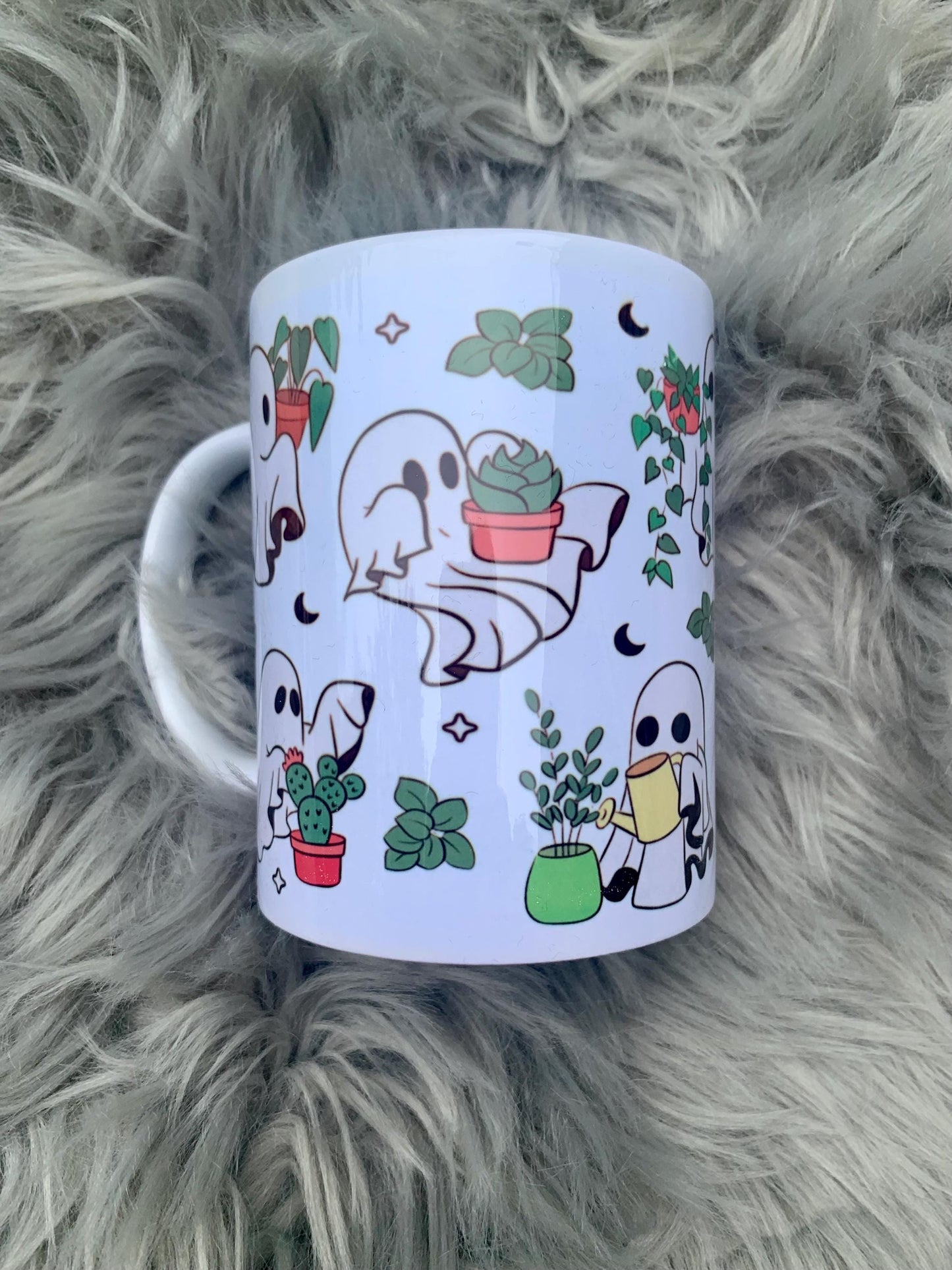 Spooky Ghost Plants Coffee Mug / coffee cup/ unique gift / funny coworker gift / gift for her / best friend / funny gift/ funny mug coffee
