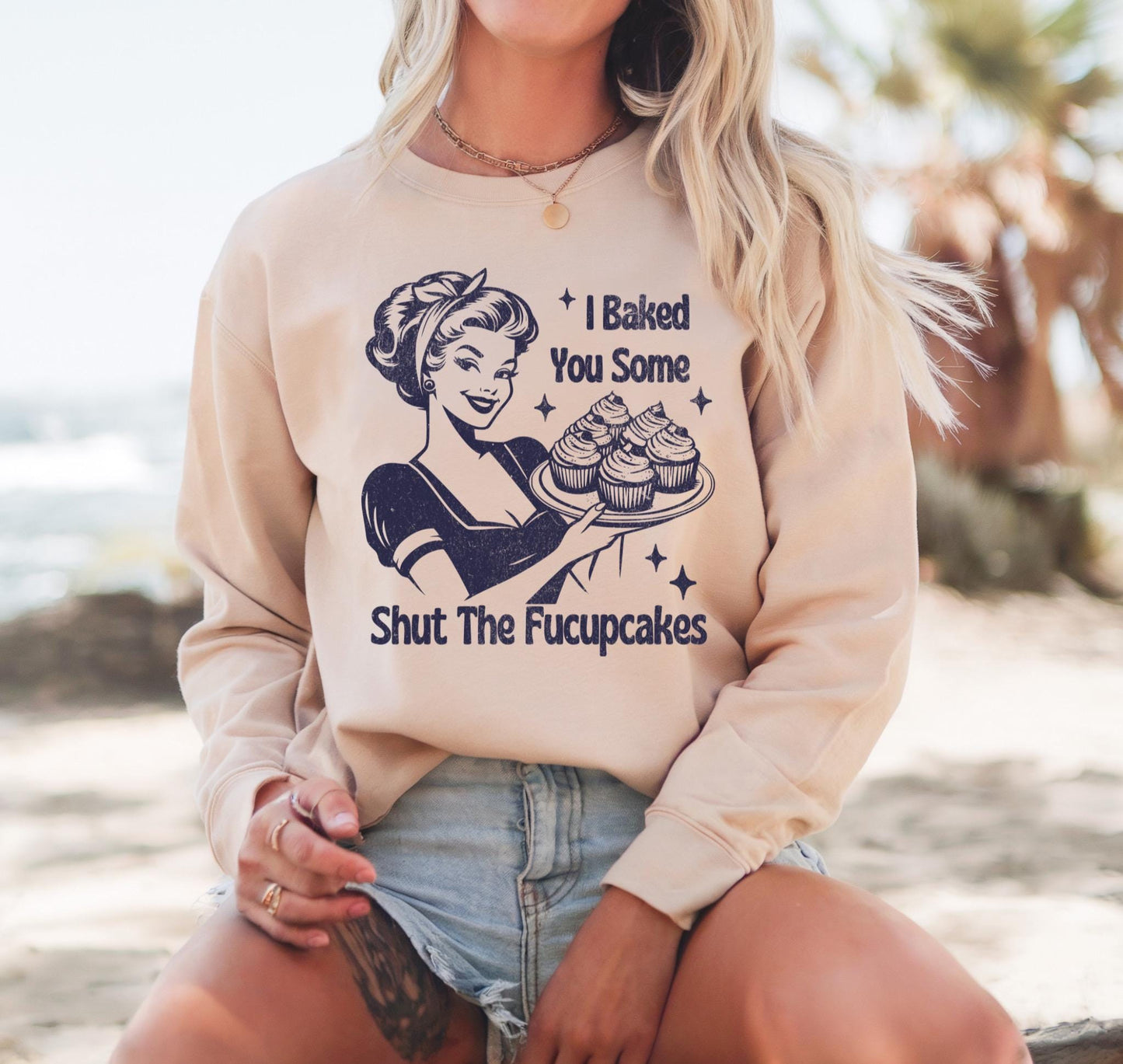 Vintage Retro Sarcastic Baking Sweater | unisex | trendy | trending | handmade | gift idea | gifts | women’s clothing | sweatshirt