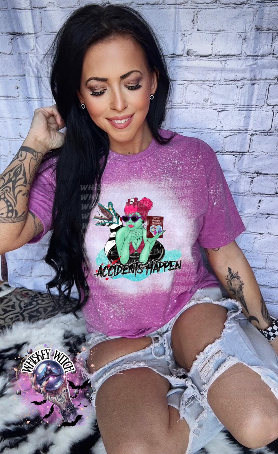 Bleached shirt Accident | vintage | retro | distressed | custom | funny | Halloween | gift