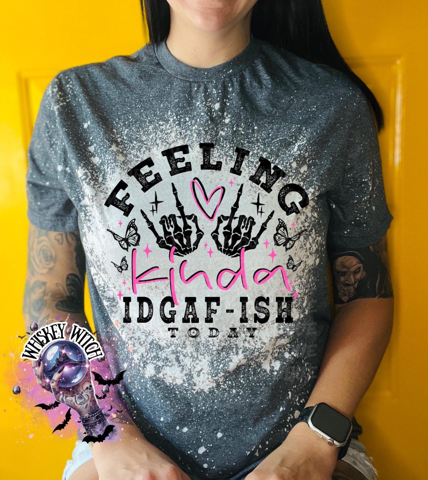 Feeling IDGAF today | funny shirt | cozy shirt | sarcastic | snarky | gifts for her | unique gift | bleached shirt | retro | vintage
