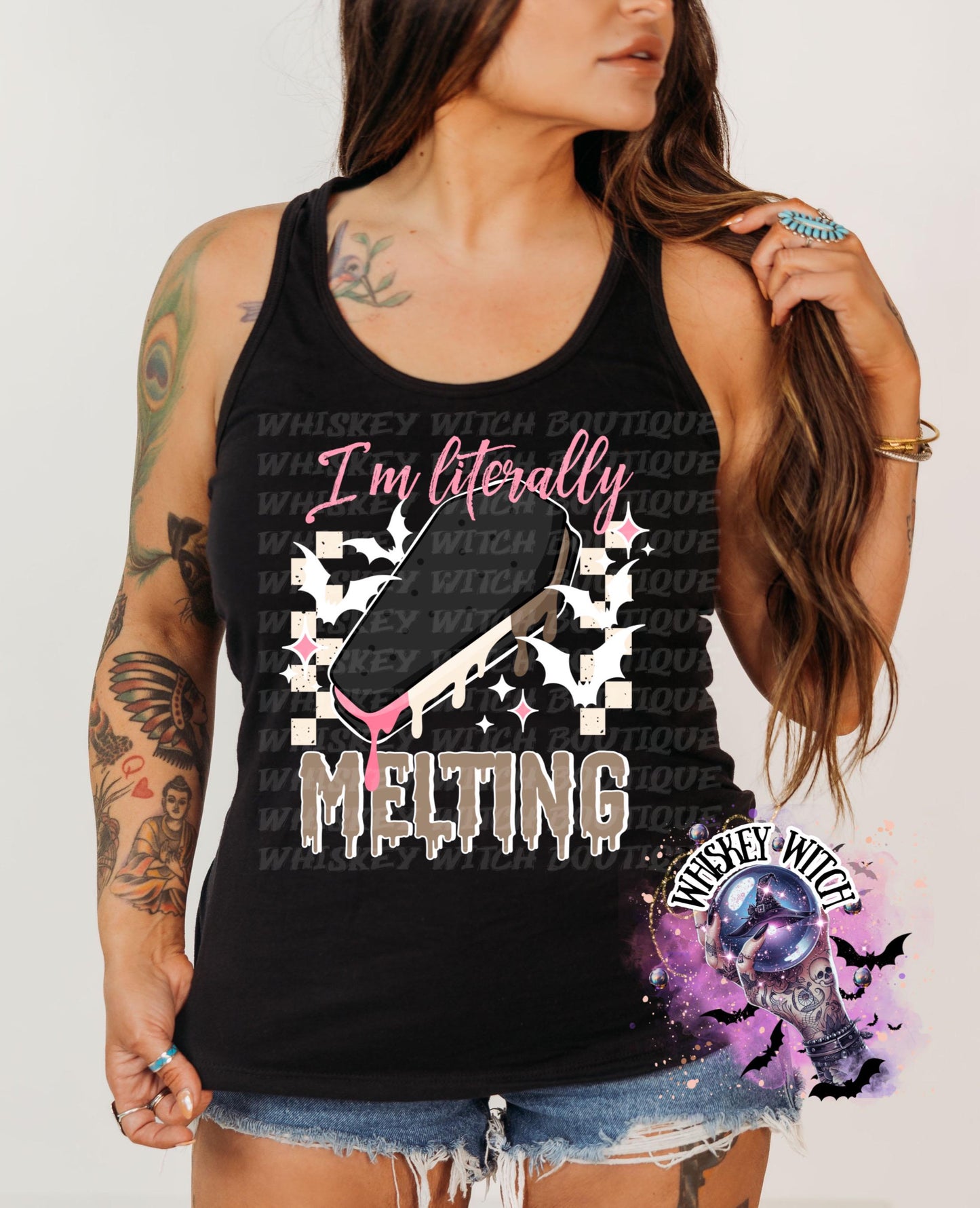 Spooky I’m Literally Melting Icecream Womens TankTop | cute summer shirt | Halloween | funny summer shirt | cute tank top