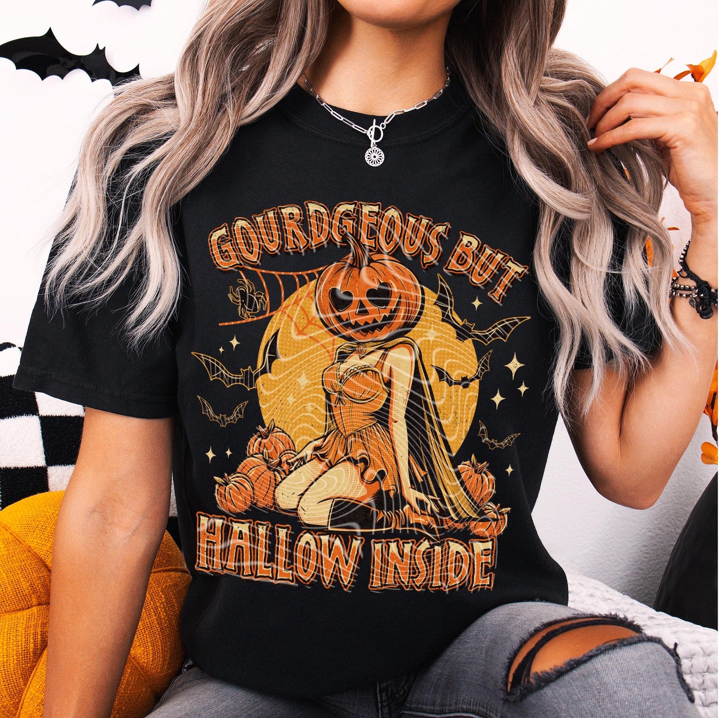 Spooky Pumpkin Gorgeous | Witchy T shirt | vintage | retro | distressed | custom | funny| Halloween | gift | custom | trending | trendy