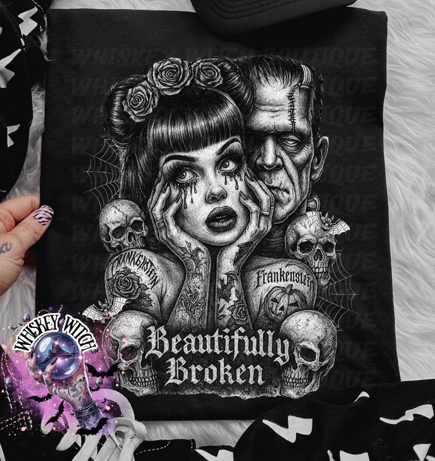 Beautifully Broken horror Witchy Halloween Shirt | cute shirt | cozy | retro | vintage | comfy | gift | handmade | spooky | cozy tee