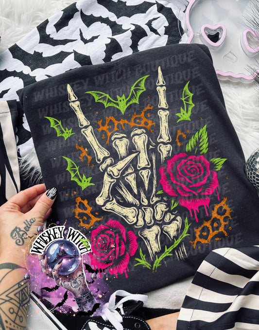 Witchy Skelly Hand cute horror Witchy Halloween Shirt | cute shirt | cozy | retro | vintage | comfy | gift | handmade | spooky | cozy tee