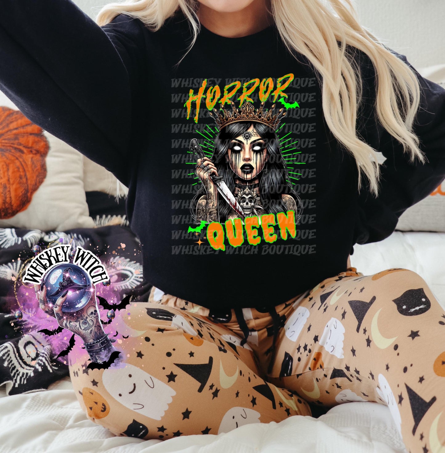 Horror Queen Witchy Halloween Shirt | cute shirt | cozy | retro | vintage | comfy | gift | handmade | spooky | cozy tee