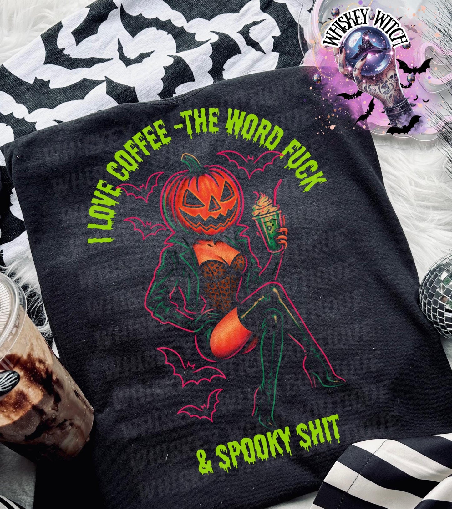 I Love Coffee Creepy Pumpkin Witchy Vintage Halloween Graphic Tee | Spooky season shirt | retro | vintage | comfy | gifts for her