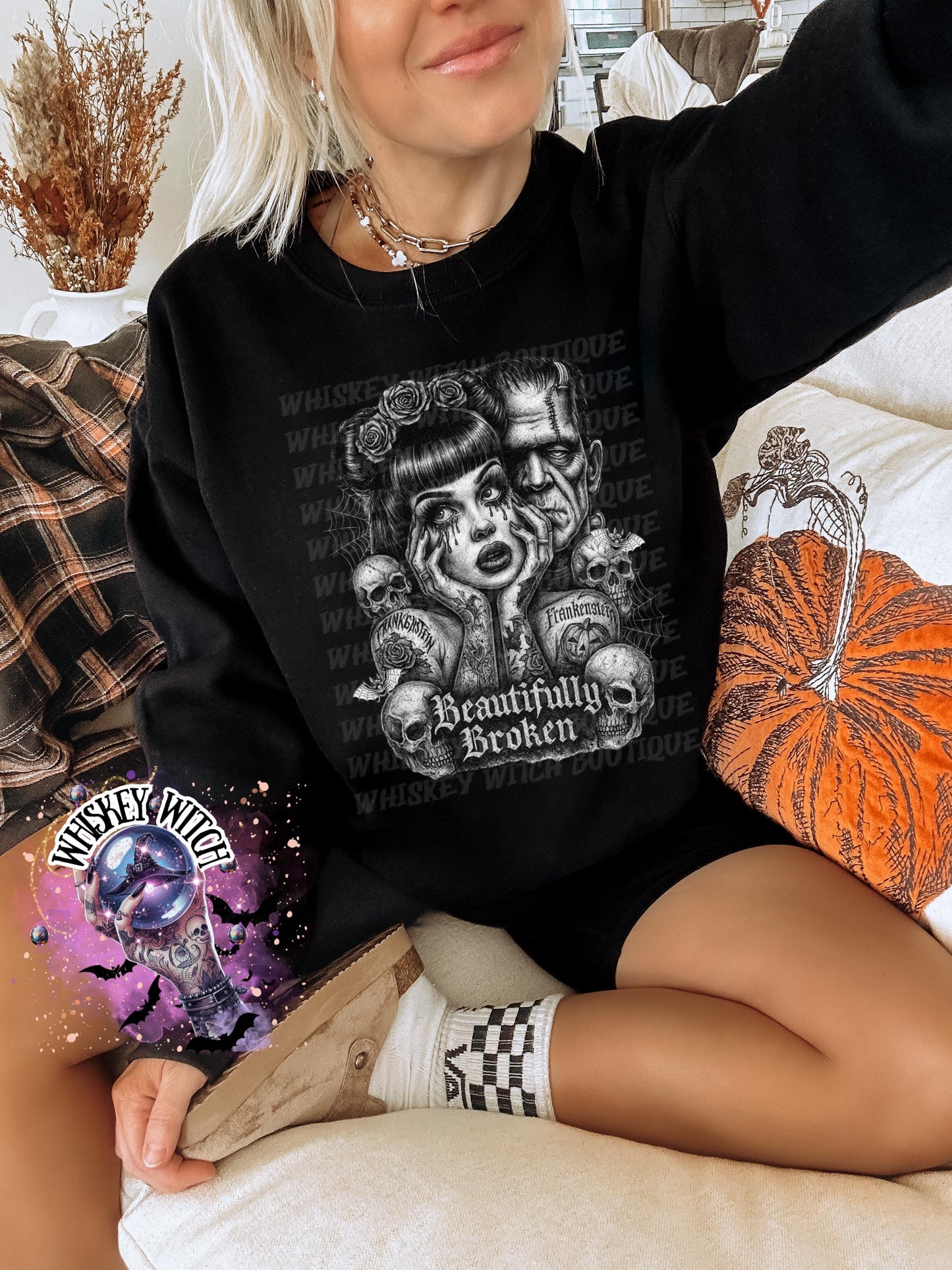 Beautifully Broken horror Witchy Halloween Shirt | cute shirt | cozy | retro | vintage | comfy | gift | handmade | spooky | cozy tee