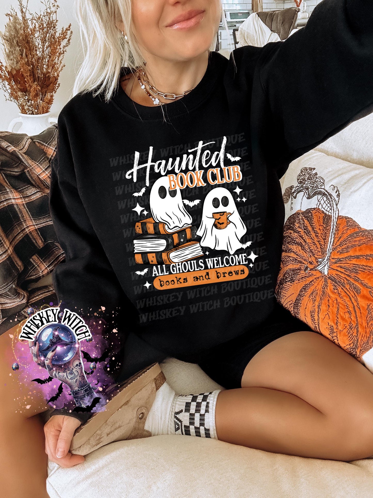 Cute Ghost Haunted Book Club Halloween Shirt: Retro Spooky Season Shirt | Ghost Aesthetic Top, Fall Outfit, Halloween Gift