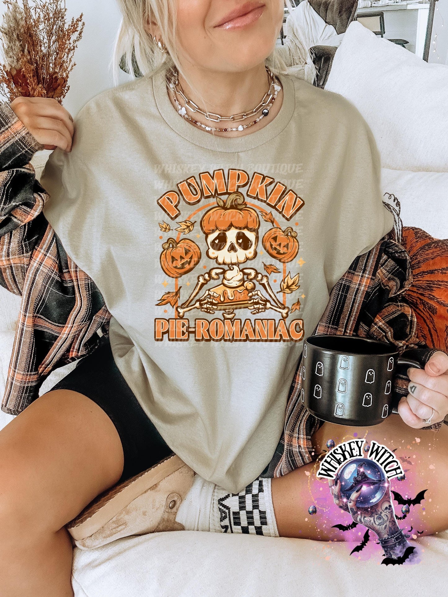 Cute Fall Pumpkin Pie Romantic Halloween Shirt: Retro Spooky Season Shirt | Thanksgiving Aesthetic Top, Fall Outfit, Halloween Gift