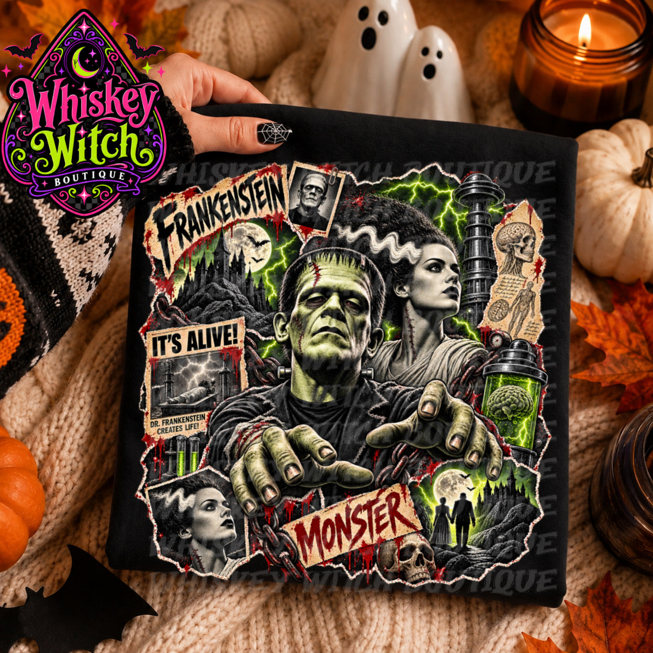 Frankenstein Monster Shirt | Vintage Horror Halloween Tee & Sweatshirt | Classic Monster Graphic