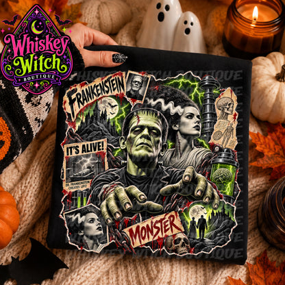 Frankenstein Monster Shirt | Vintage Horror Halloween Tee & Sweatshirt | Classic Monster Graphic