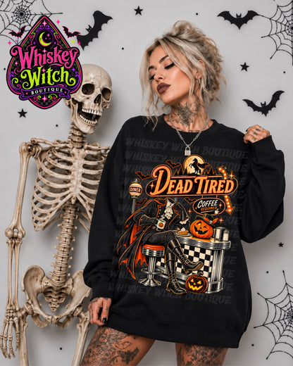 Dead Tired Coffee Required Halloween Shirt | Headless Horseman Tee or Sweatshirt