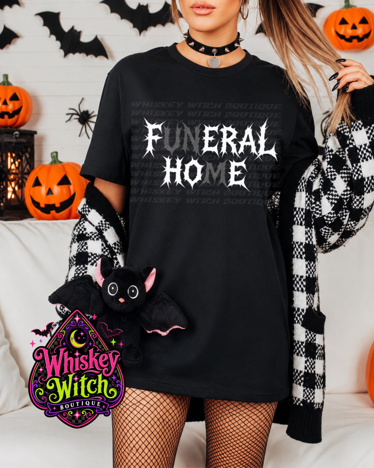 Funeral Home Feral Hoe Shirt | Hidden Message Gothic Tee & Sweatshirt | Funny Spooky Graphic Shirt