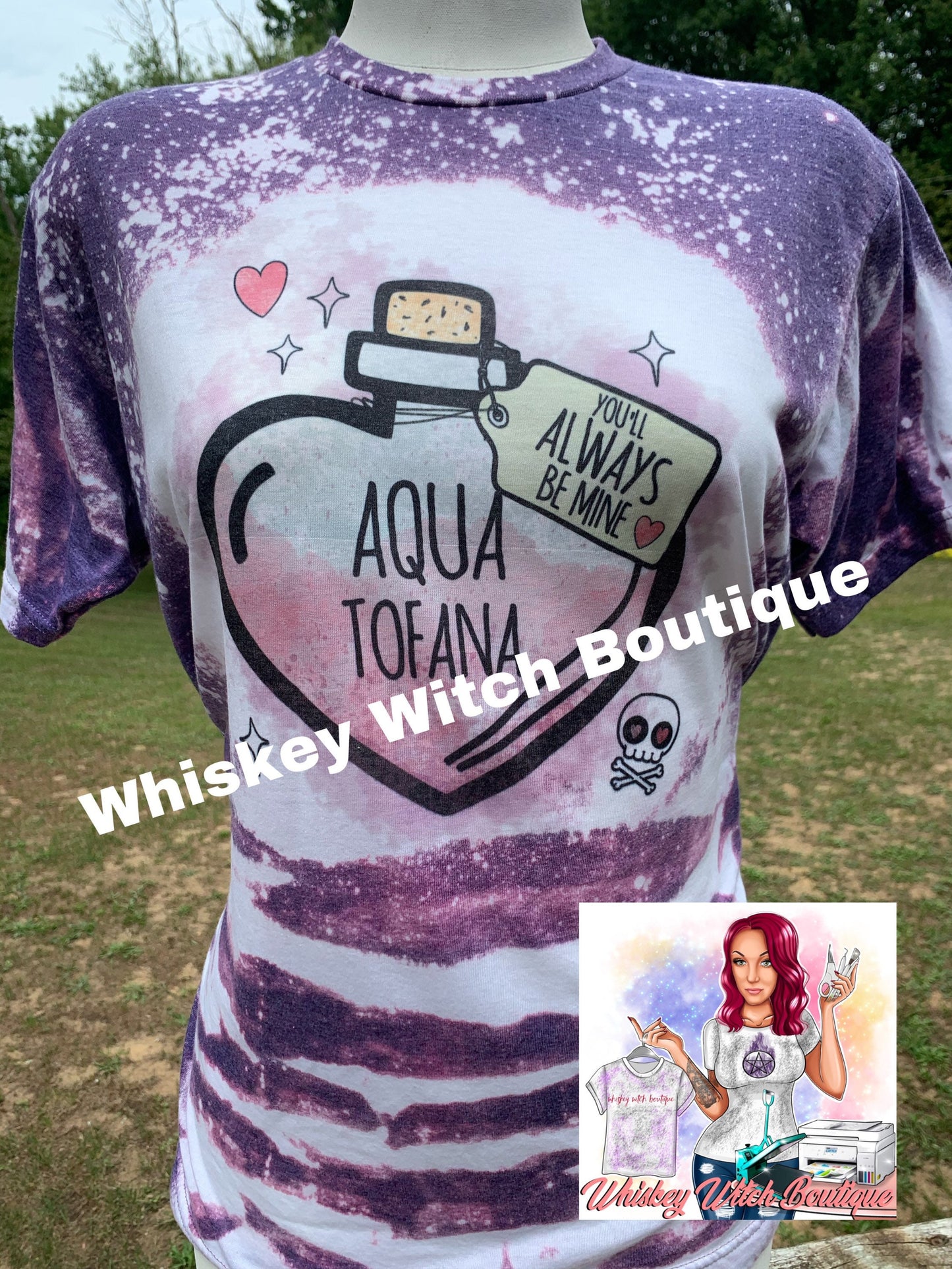 Bleached shirt Aqua Tofana | vintage | retro | distressed | custom | gift