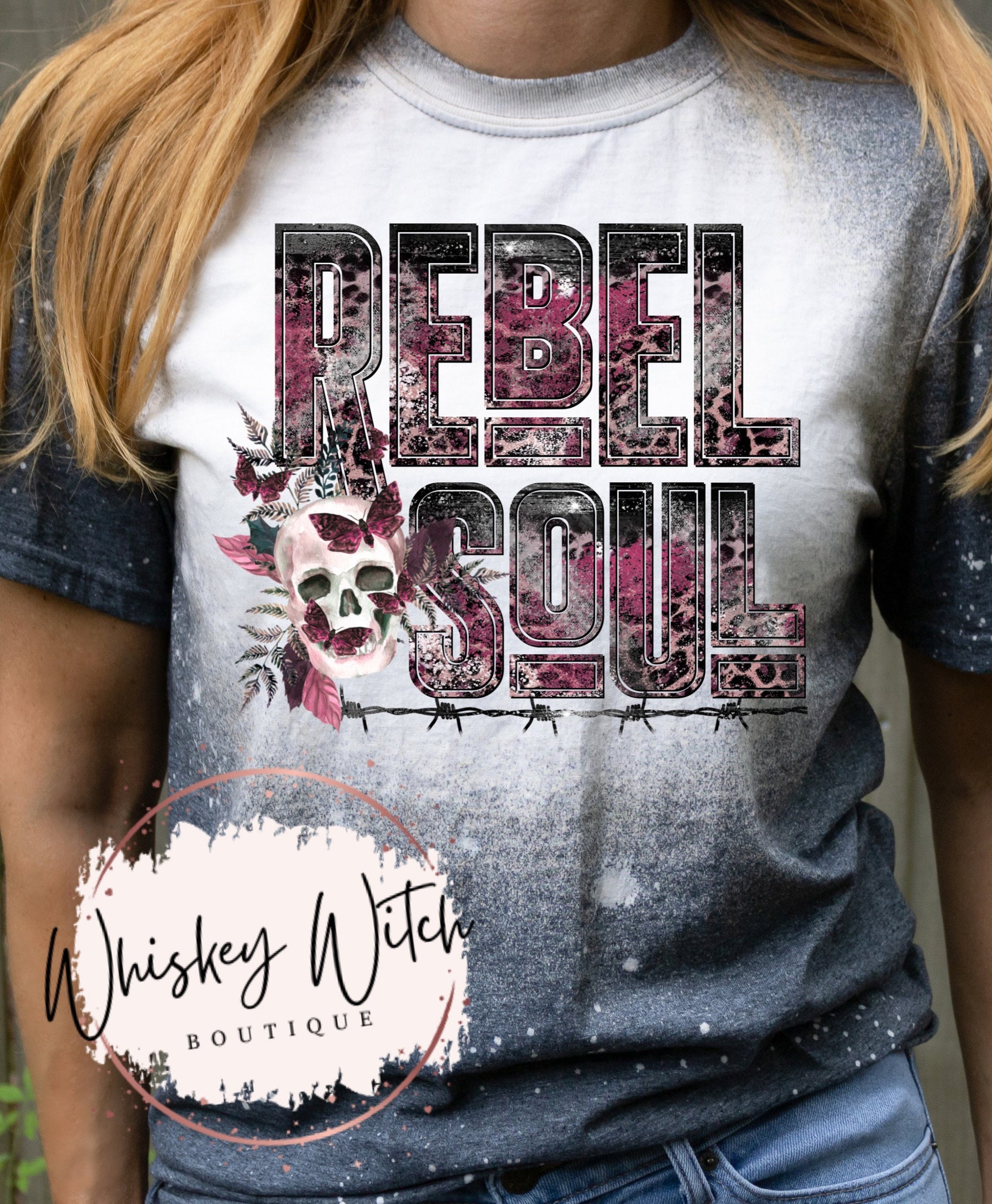Rebel Soul bleached t shirt | vintage | retro | distressed | custom