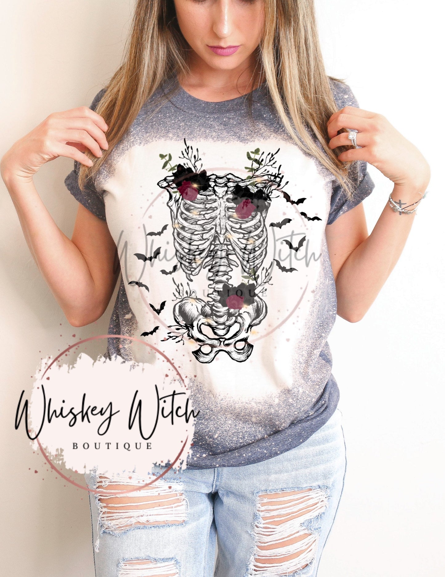 Skeleton Cage | dead inside bleached t shirt | vintage | retro | distressed | custom | funny shirt