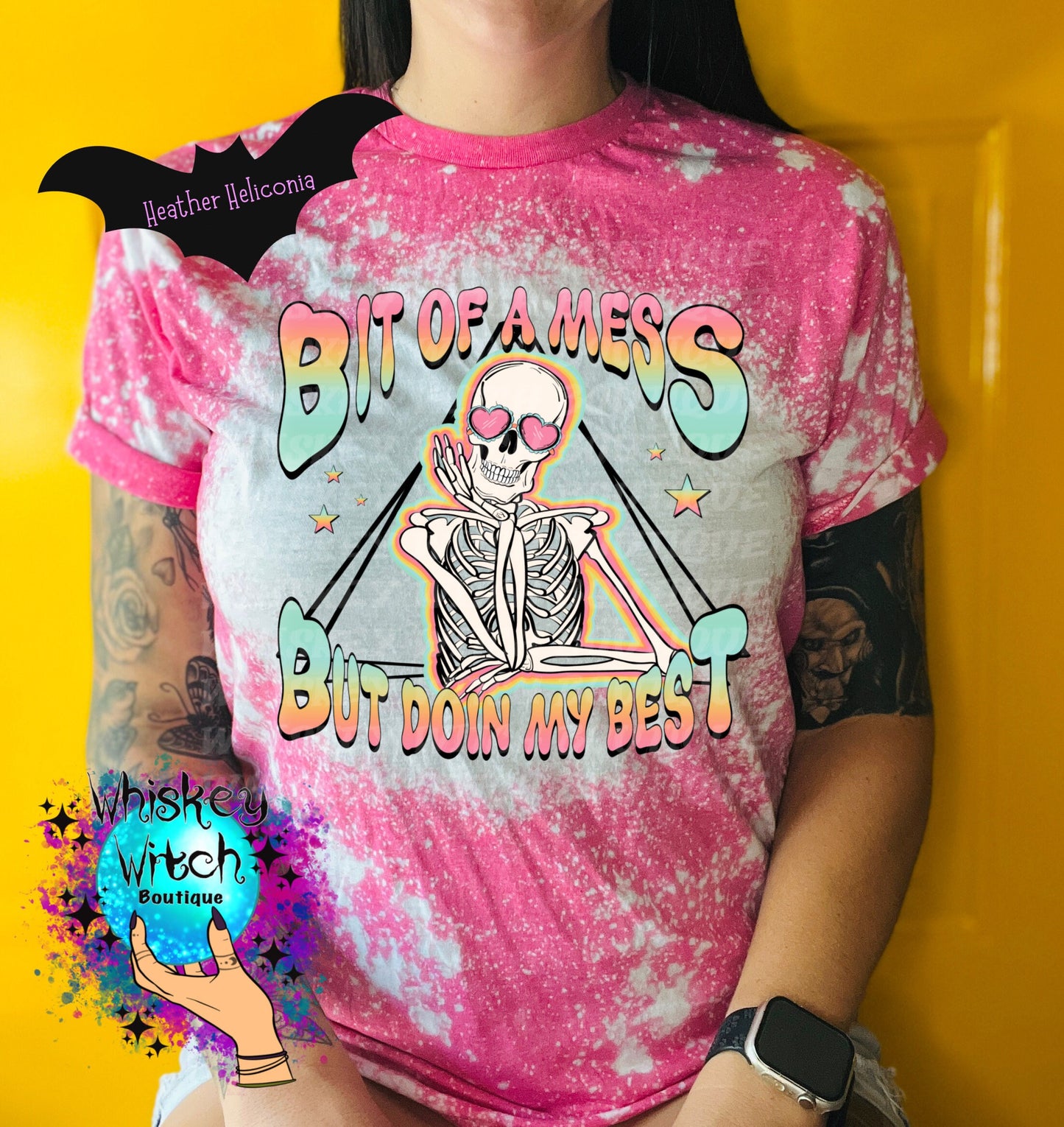 Bit of a mess doing my best | vintage | retro | distressed | custom | funny |T shirt | gift | T shirts funny | cool T shirts | sarcastic