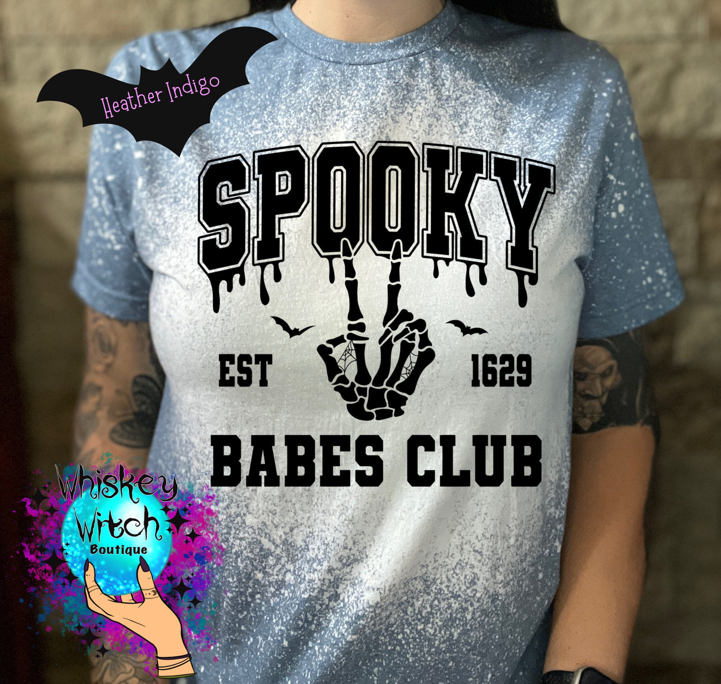 Spooky Babes Club witchy bleached shirt | bleached | vintage | retro | distressed | custom | funny | best seller | soft tee