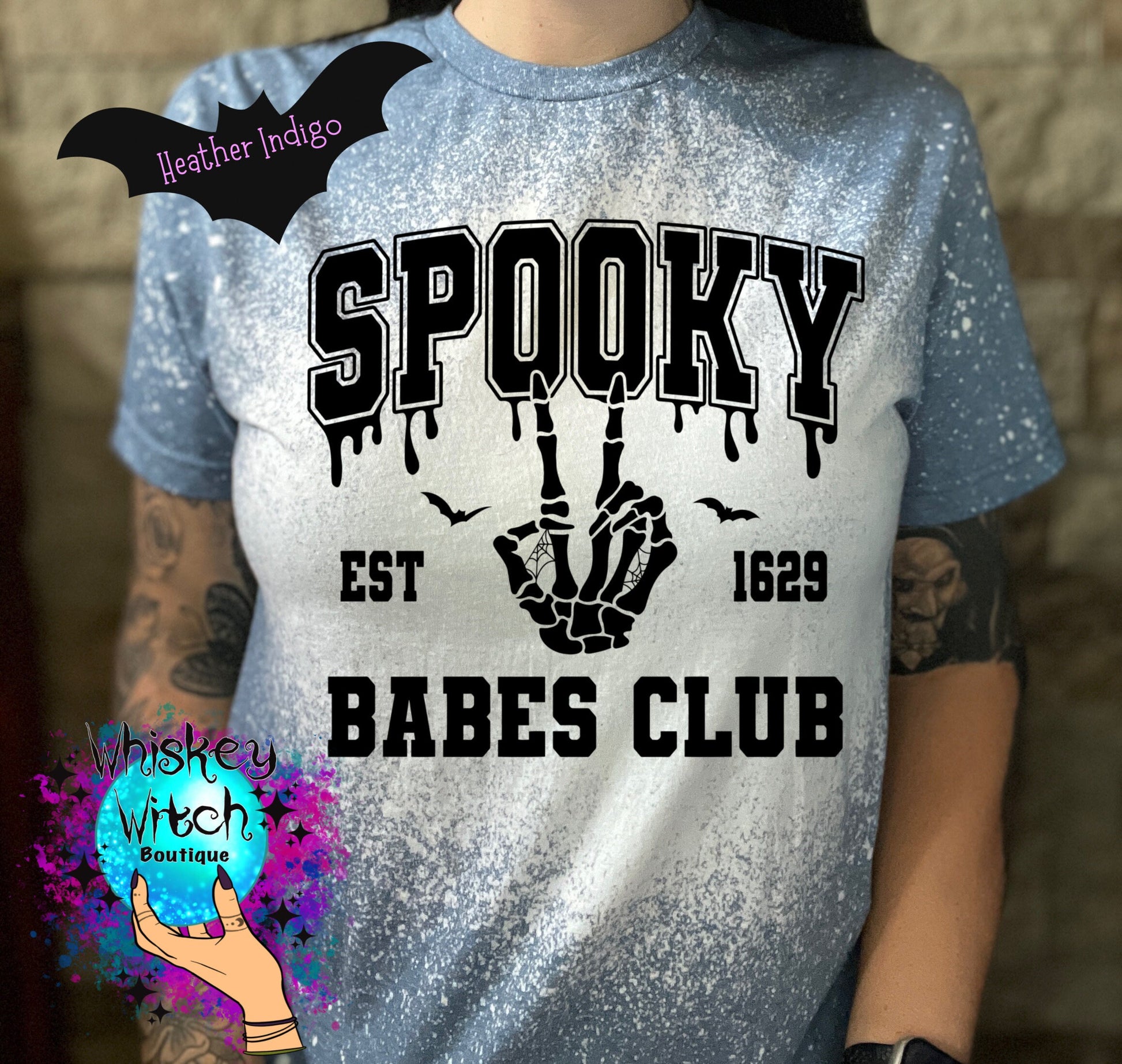 Spooky Babes Club witchy bleached shirt | bleached | vintage | retro | distressed | custom | funny | best seller | soft tee