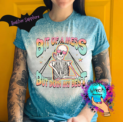 Bit of a mess doing my best | vintage | retro | distressed | custom | funny |T shirt | gift | T shirts funny | cool T shirts | sarcastic