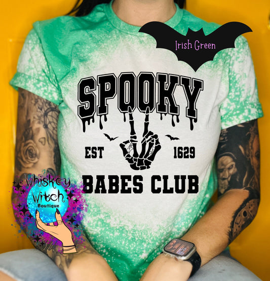 Spooky Babes Club witchy bleached shirt | bleached | vintage | retro | distressed | custom | funny | best seller | soft tee