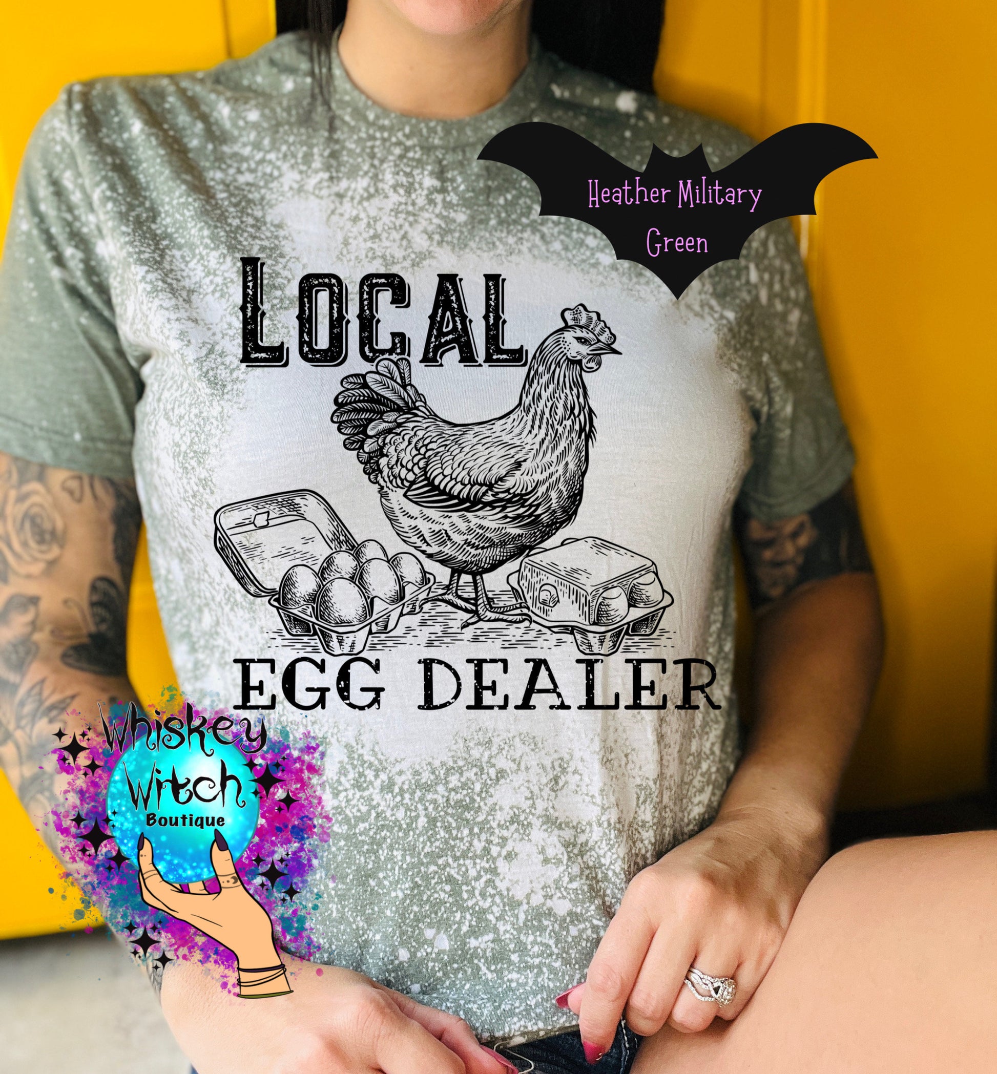 Funny shirt Local Egg Dealer bleached shirt | vintage | retro | distressed | custom | chickens | chicken lady | women’s clothing | chickens