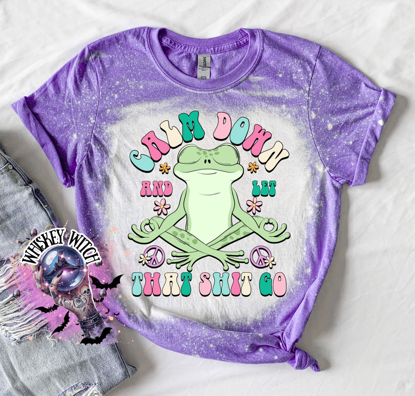 Funny Keep Calm| vintage | retro | bleached | custom | funny |T shirt | T shirts funny | cool T shirts | sarcastic | frog | soft tee
