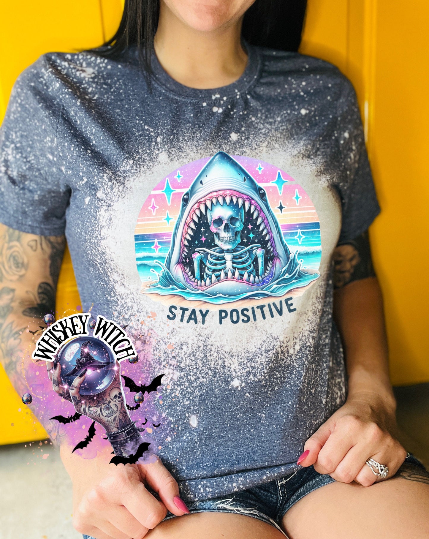 Positive Shark Summer Shirt | vintage | retro | distressed | custom | funny |T shirt | gift | T shirts funny | cool T shirts | sarcastic