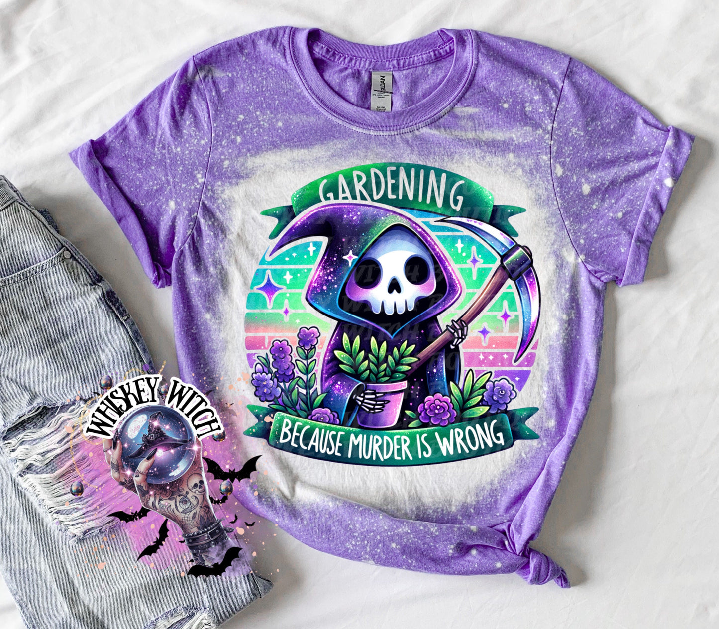 Gardening Because | vintage | retro | bleached T shirt | custom | funny |T shirt | gift | T shirts funny | cool T shirts | sarcastic | soft