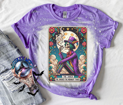Tarot The Joker Skeleton bleached t shirt | vintage | retro | distressed | custom | horror | goth | bleached tee | graphic tee | witchy