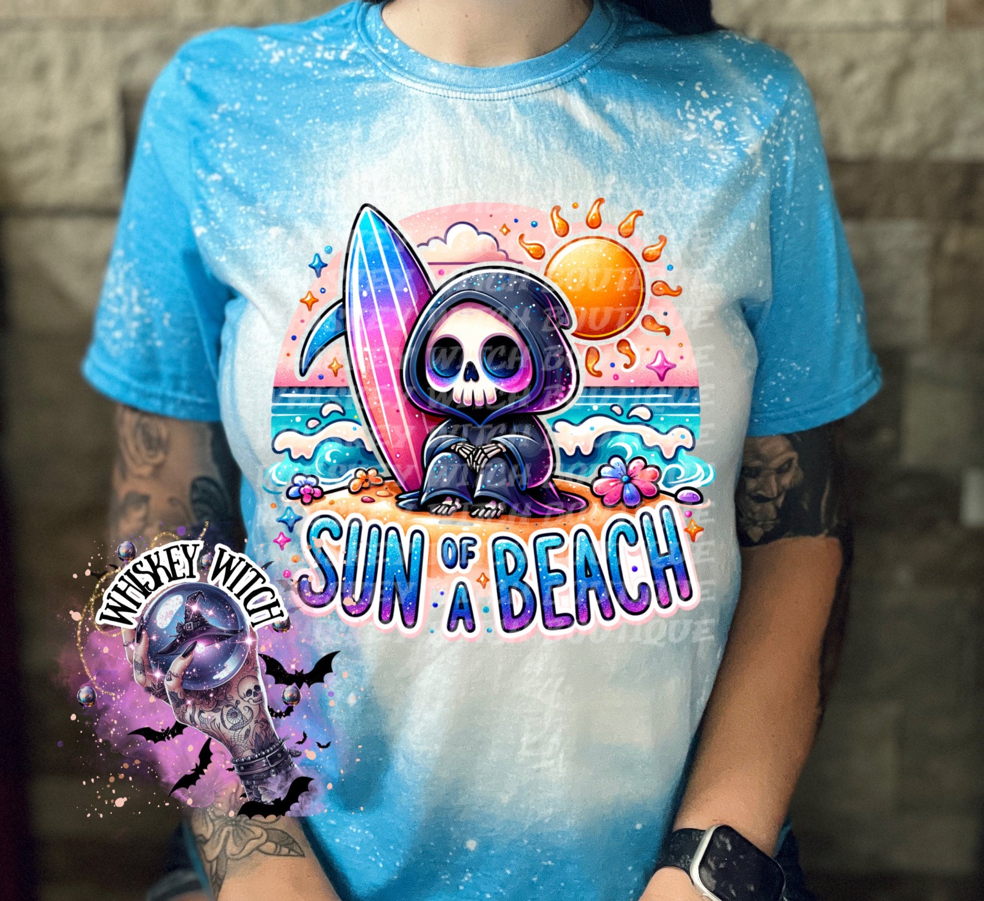 Sun Beach Grim Reaper| vintage | retro | distressed | custom | funny |T shirt | gift | T shirts funny | cool T shirts | sarcastic | summer