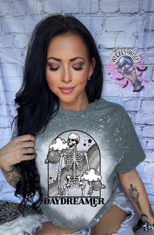 Daydreamer Skellie  bleached t shirt | vintage | retro | distressed | custom | funny shirt | dead inside | gift