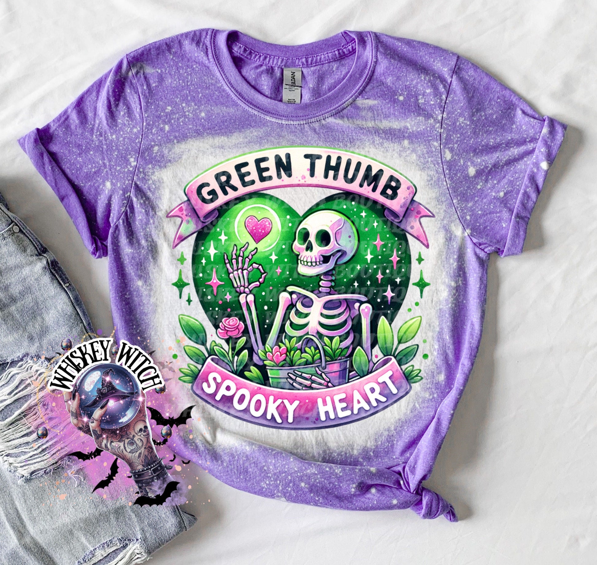 Green Thumb Spooky Heart | vintage | retro | distressed | custom | funny |T shirt | gift | T shirts funny | cool T shirts | sarcastic | mom