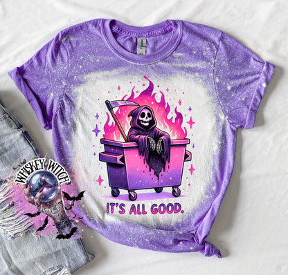 It’s All Good Grim Reaper | vintage | retro | distressed | custom | funny shirt | Halloween | gift | sarcastic | snarky | goth | custom