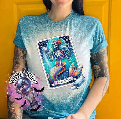 Salty b*tch mermaid | retro | distressed | custom | funny |T shirt | gift | T shirts funny | cool T shirts | sarcastic | snarky | goth