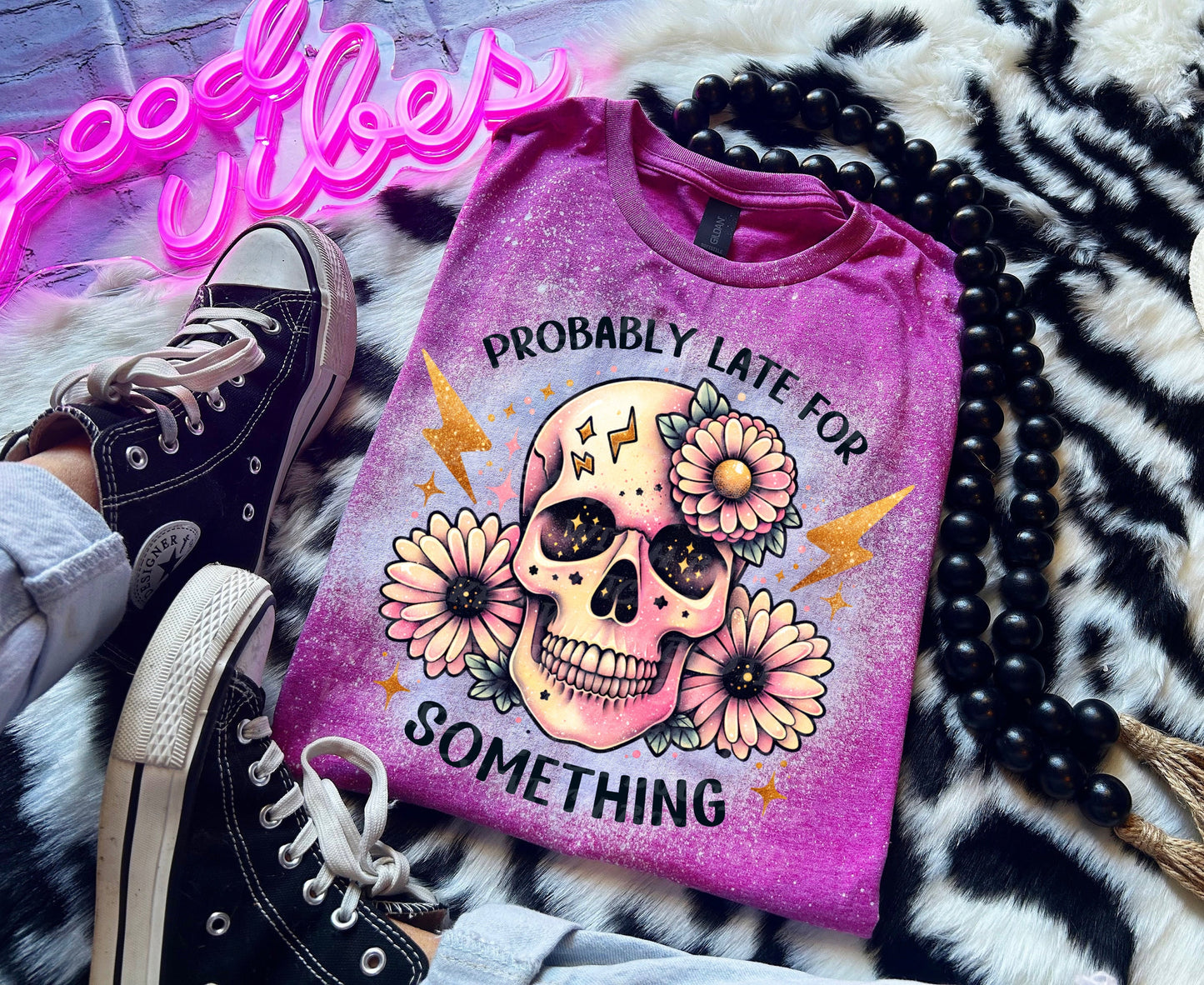 Probably Late for Something fun shirt | sassy | bleached | vintage | retro | distressed | custom | funny | best seller | gift | soft tee